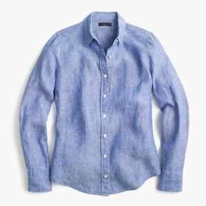 J. Crew Slim Perfect Shirt in Cross-Dyed Irish Linen